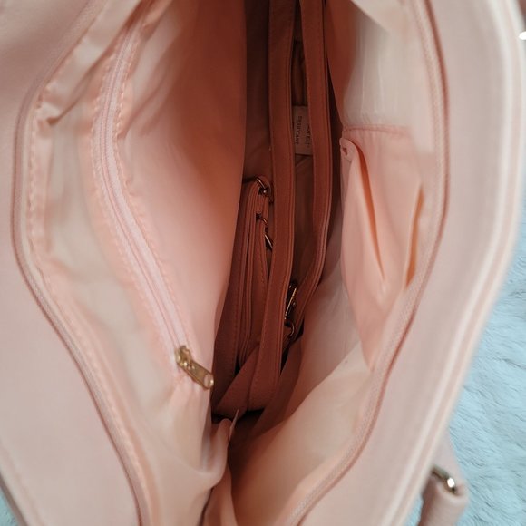 Pink Floral Handbag Tote & Wristlet Wallet Bundle Spring Summer Garden - Picture 6 of 12